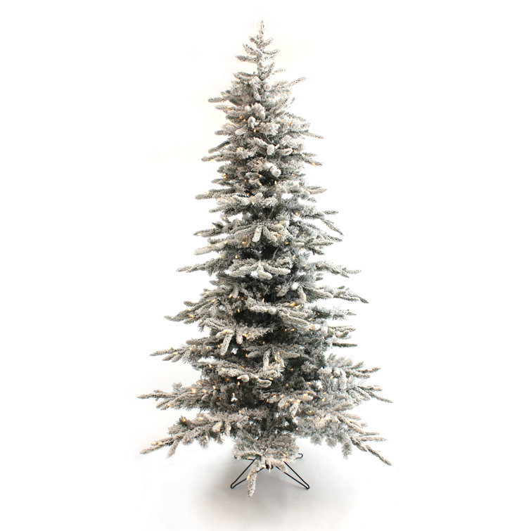 The Holiday Aisle® PreLit Slim Green Pine Artificial Christmas Tree
